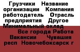 Грузчики › Название организации ­ Компания-работодатель › Отрасль предприятия ­ Другое › Минимальный оклад ­ 100 000 - Все города Работа » Вакансии   . Чувашия респ.,Новочебоксарск г.